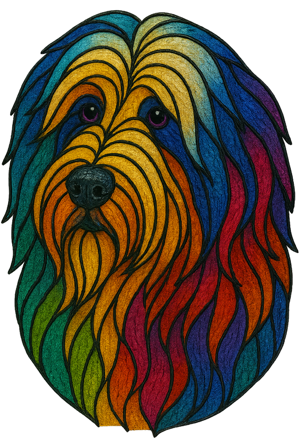 Stained Glass Sheepdog