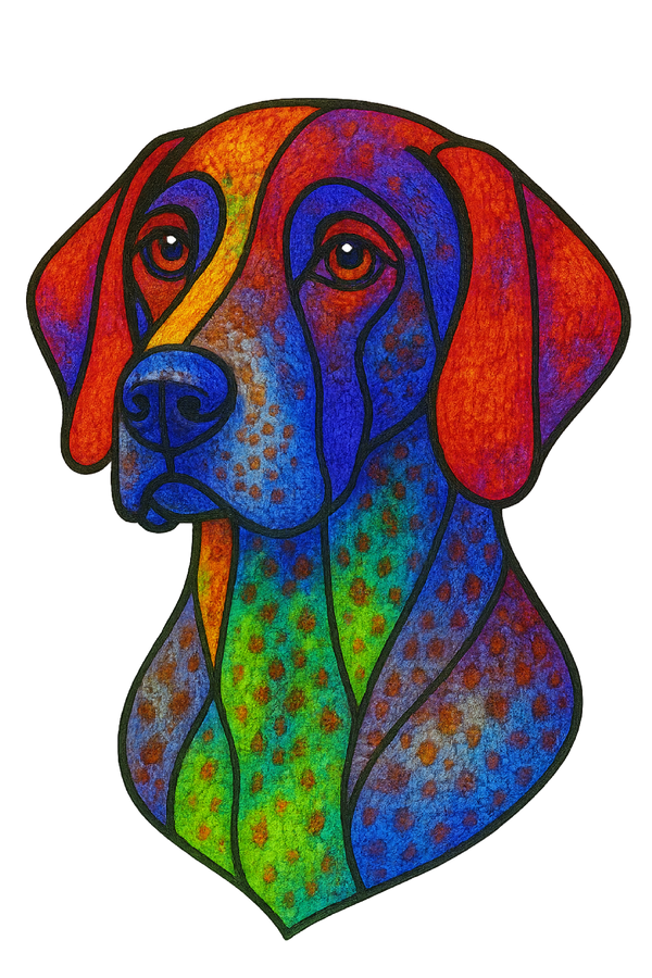 Stained Glass German Shorthaired Pointer