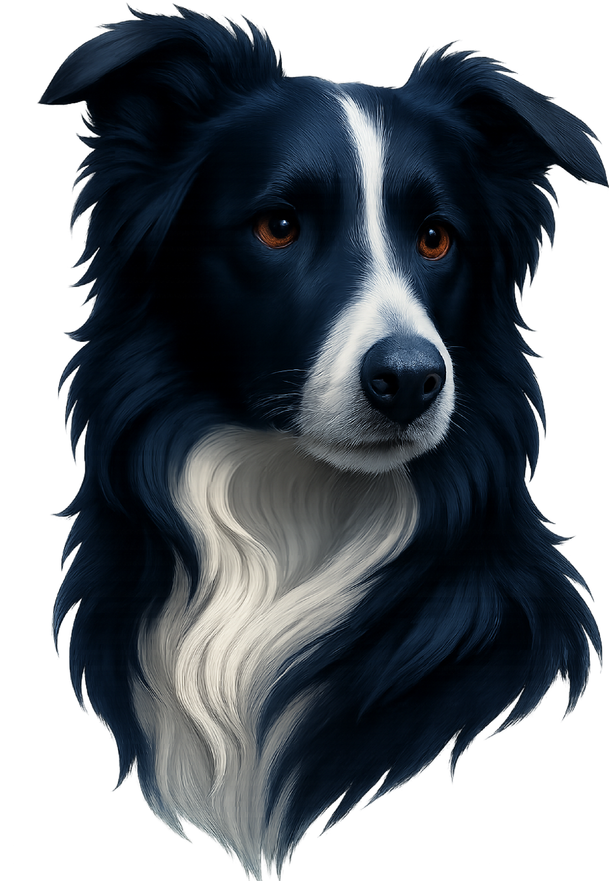 Border Collie Painted Portrait shirt design