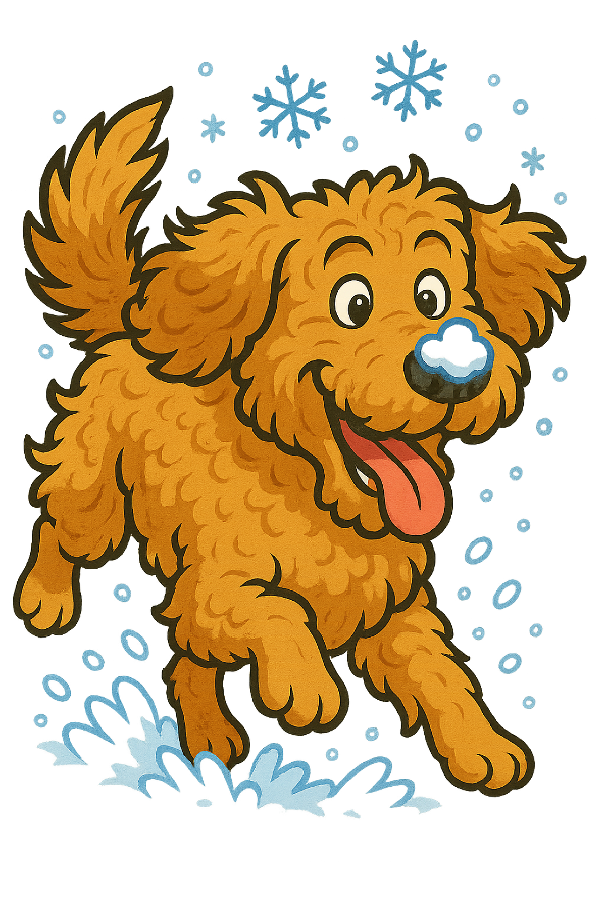 Snow Day - Goldendoodle shirt design