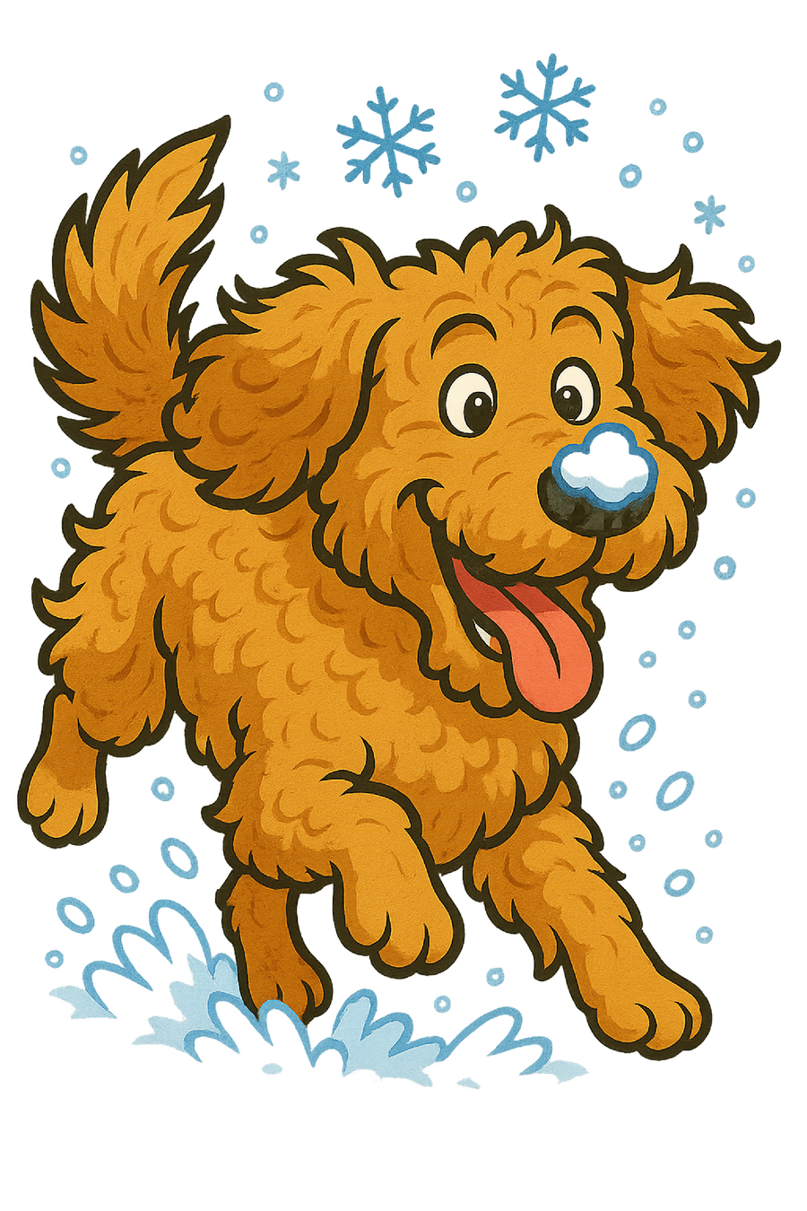 Snow Day - Goldendoodle