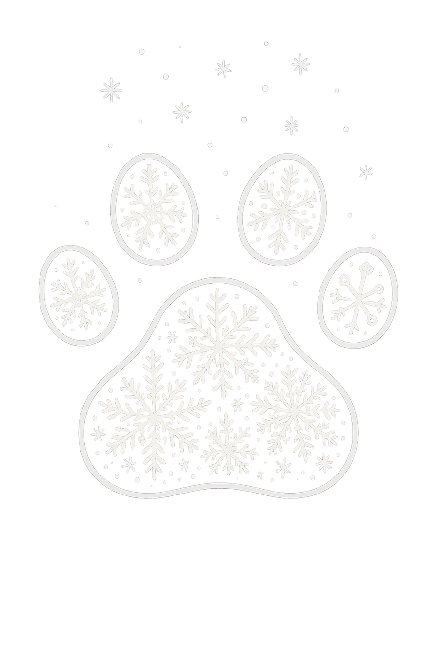 Snowflake Paw Print