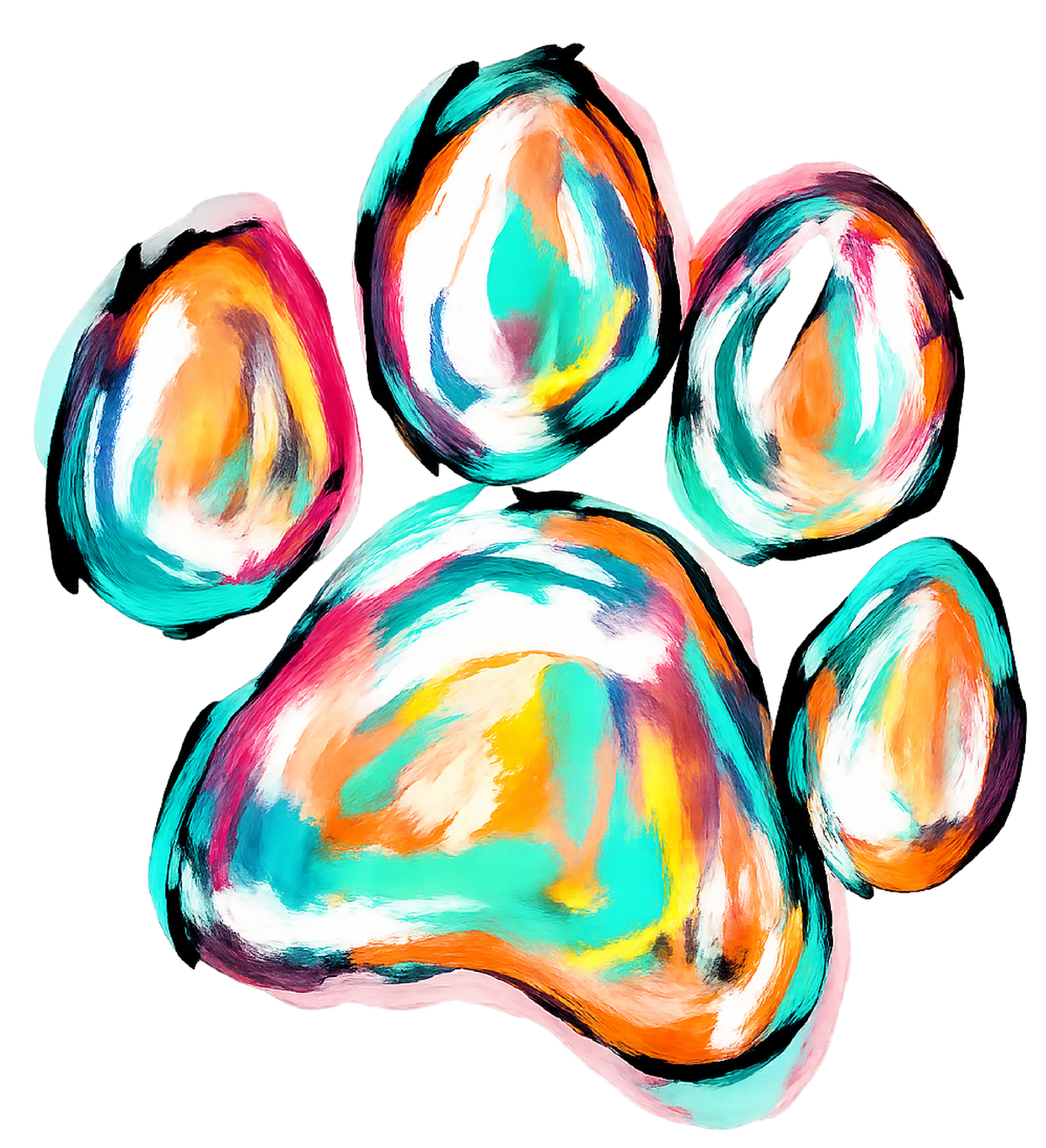 Pastel Paw Print shirt design