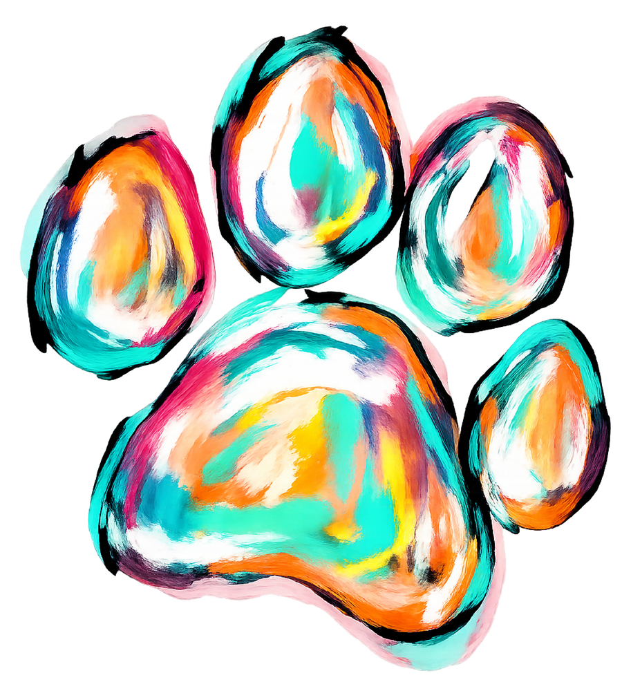 Pastel Paw Print