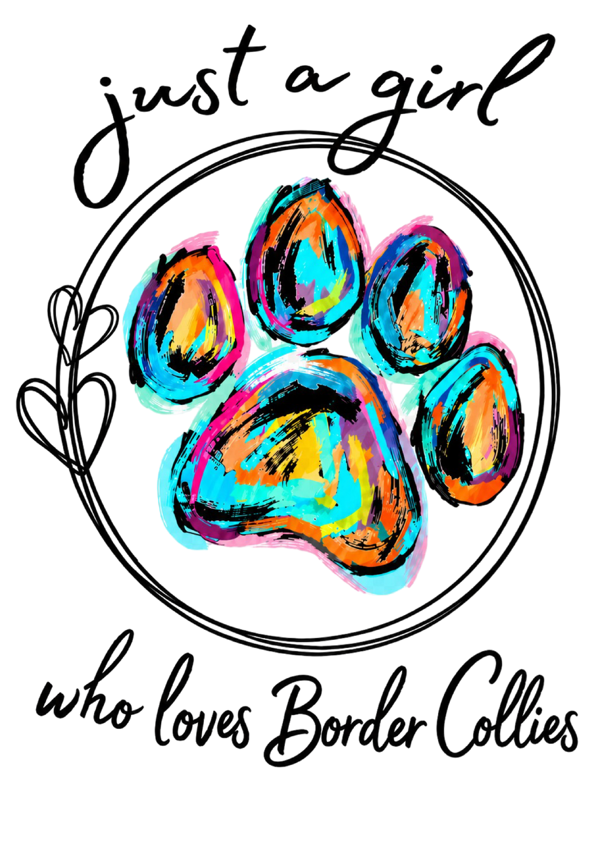 Just a Girl Who Loves Border Collies Decal