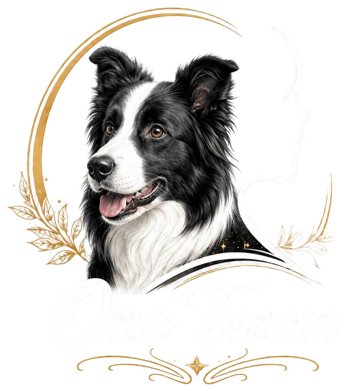 One Team - Border Collie shirt design