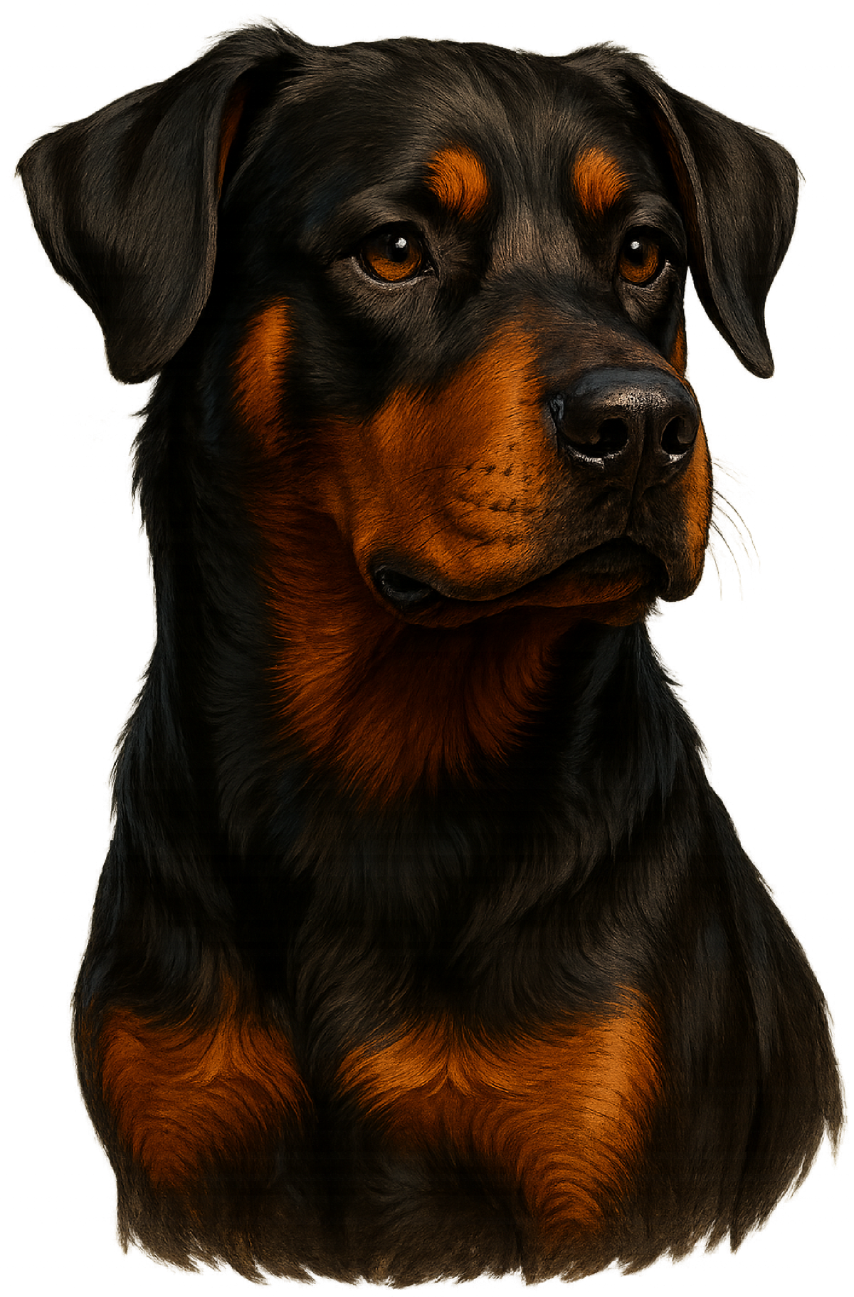 Rottweiler Painted Portrait shirt design