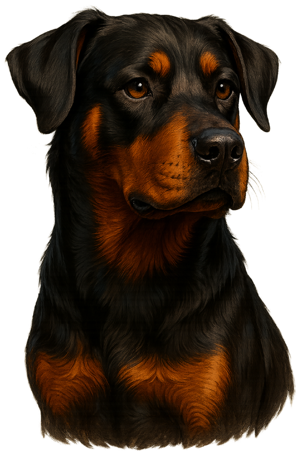 Rottweiler Painted Portrait