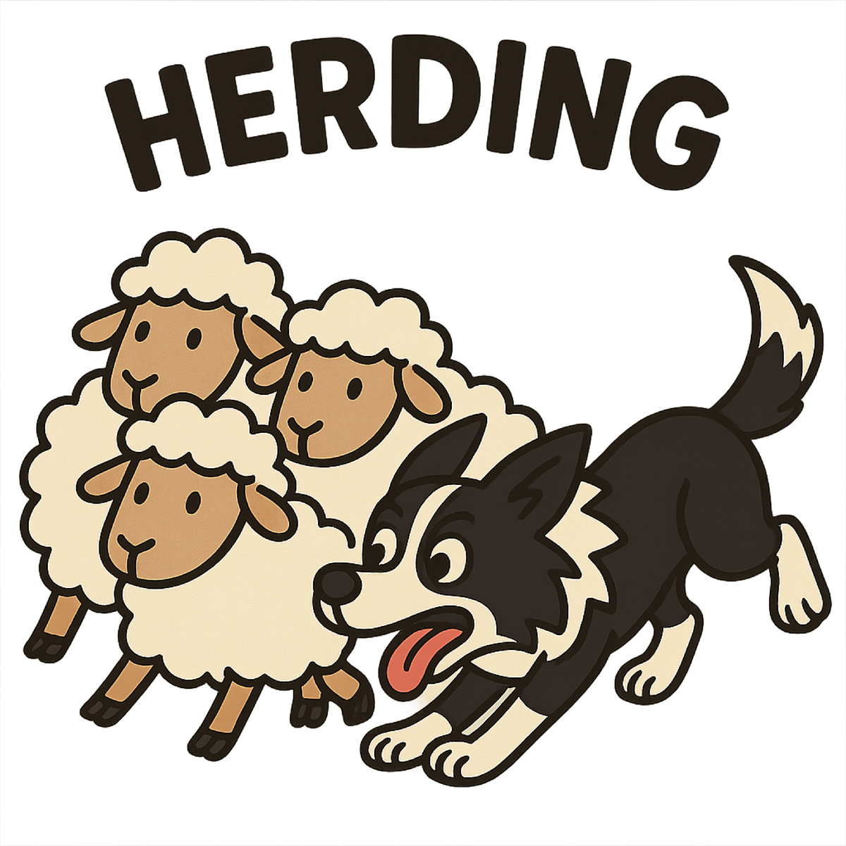 Herding - Border Collie & Sheep shirt design