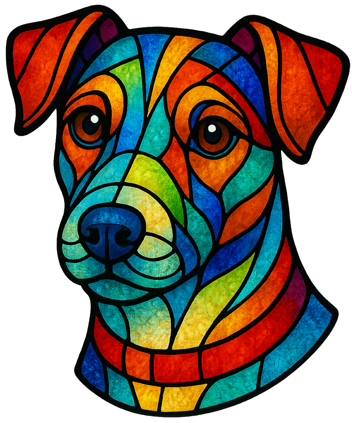 Stained Glass Jack Russell shirt design