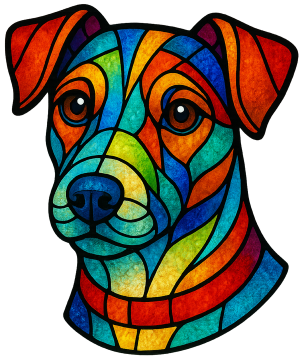 Stained Glass Jack Russell