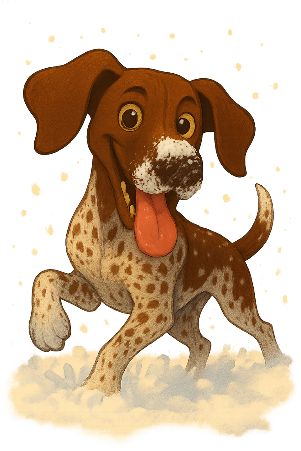 Snow Day - Liver German Shorthair