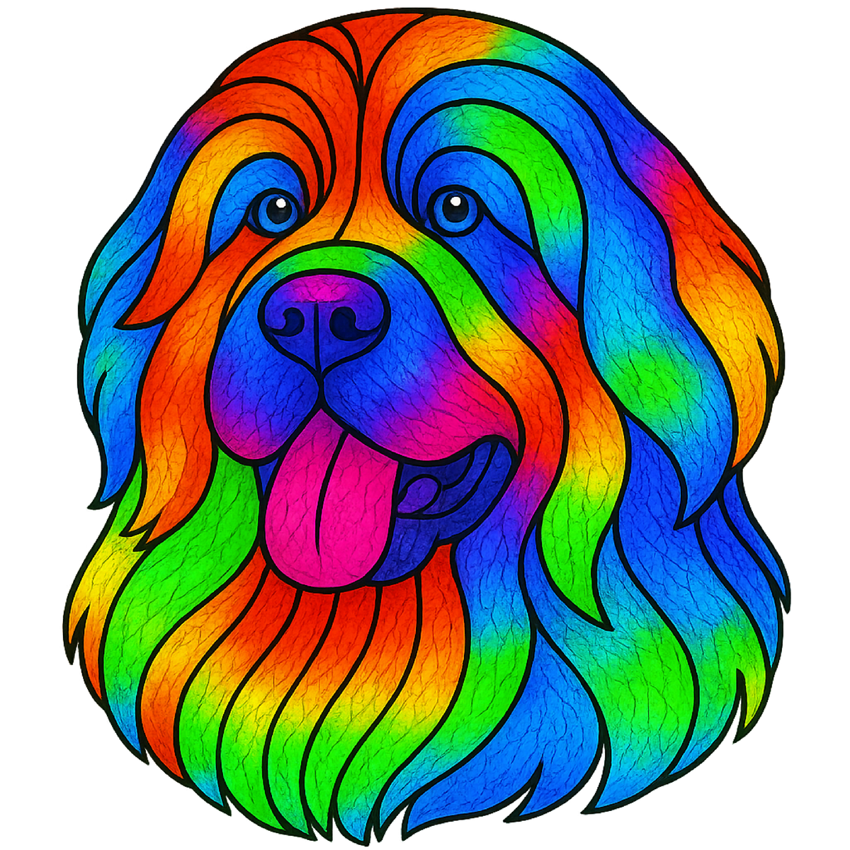 Stained Glass Newfoundland shirt design