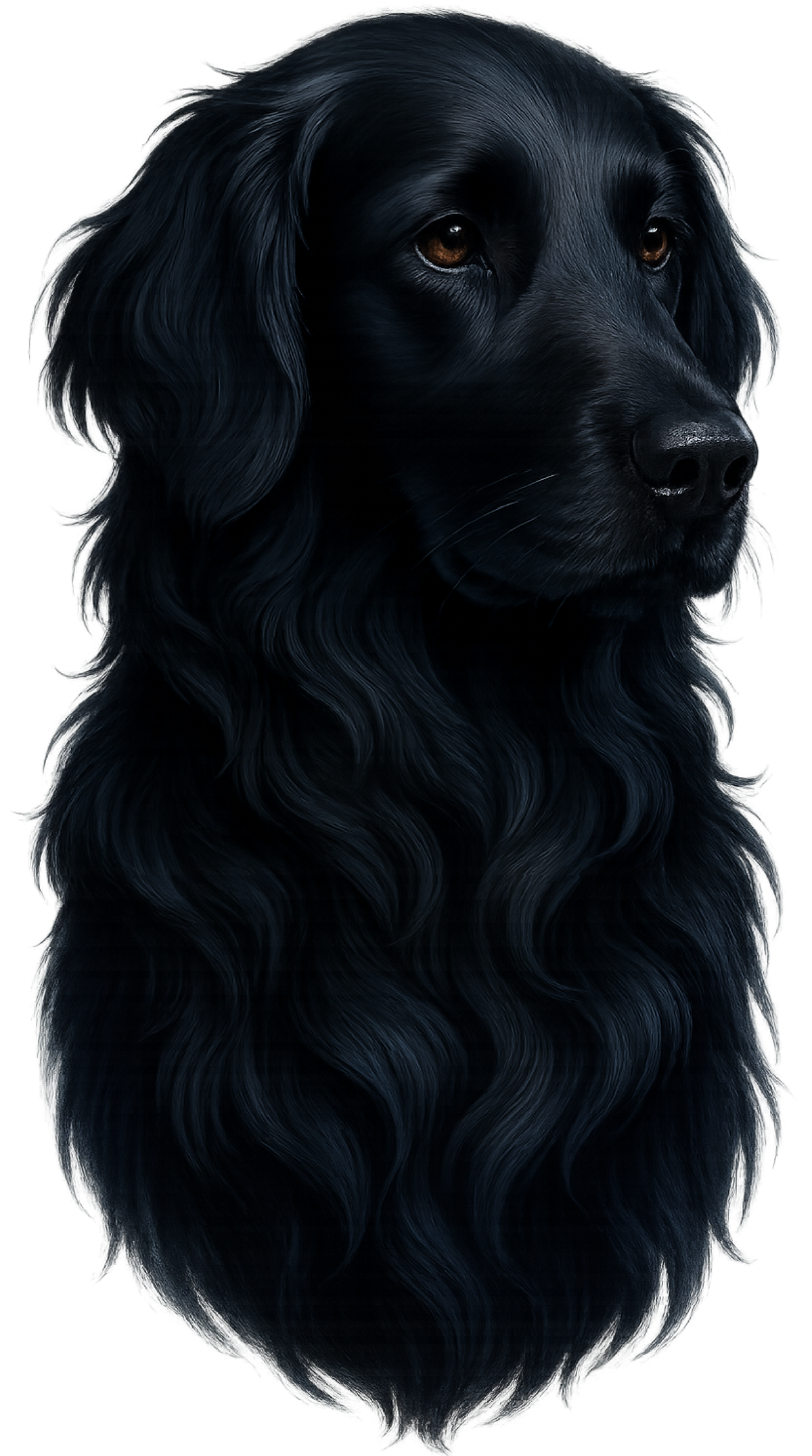 Flat-Coated Retriever Painted Portrait shirt design