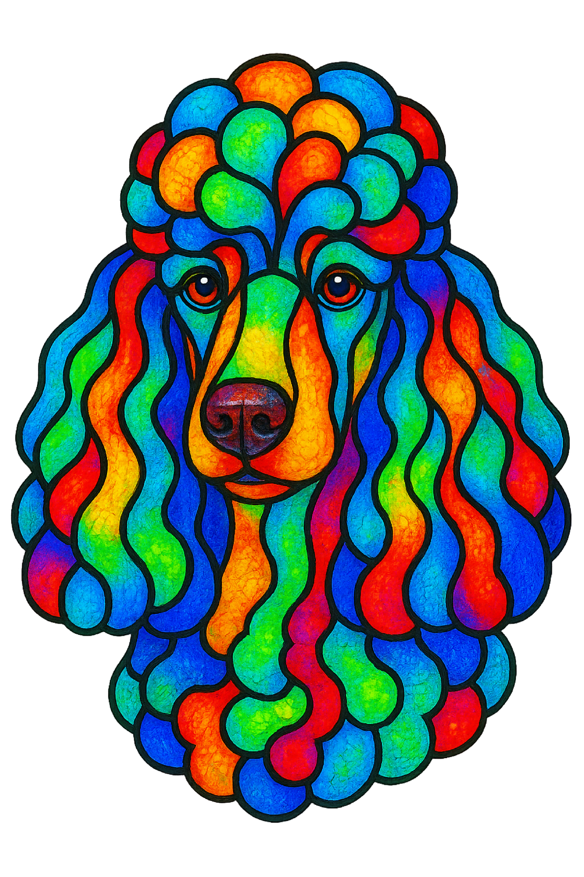 Stained Glass Poodle shirt design