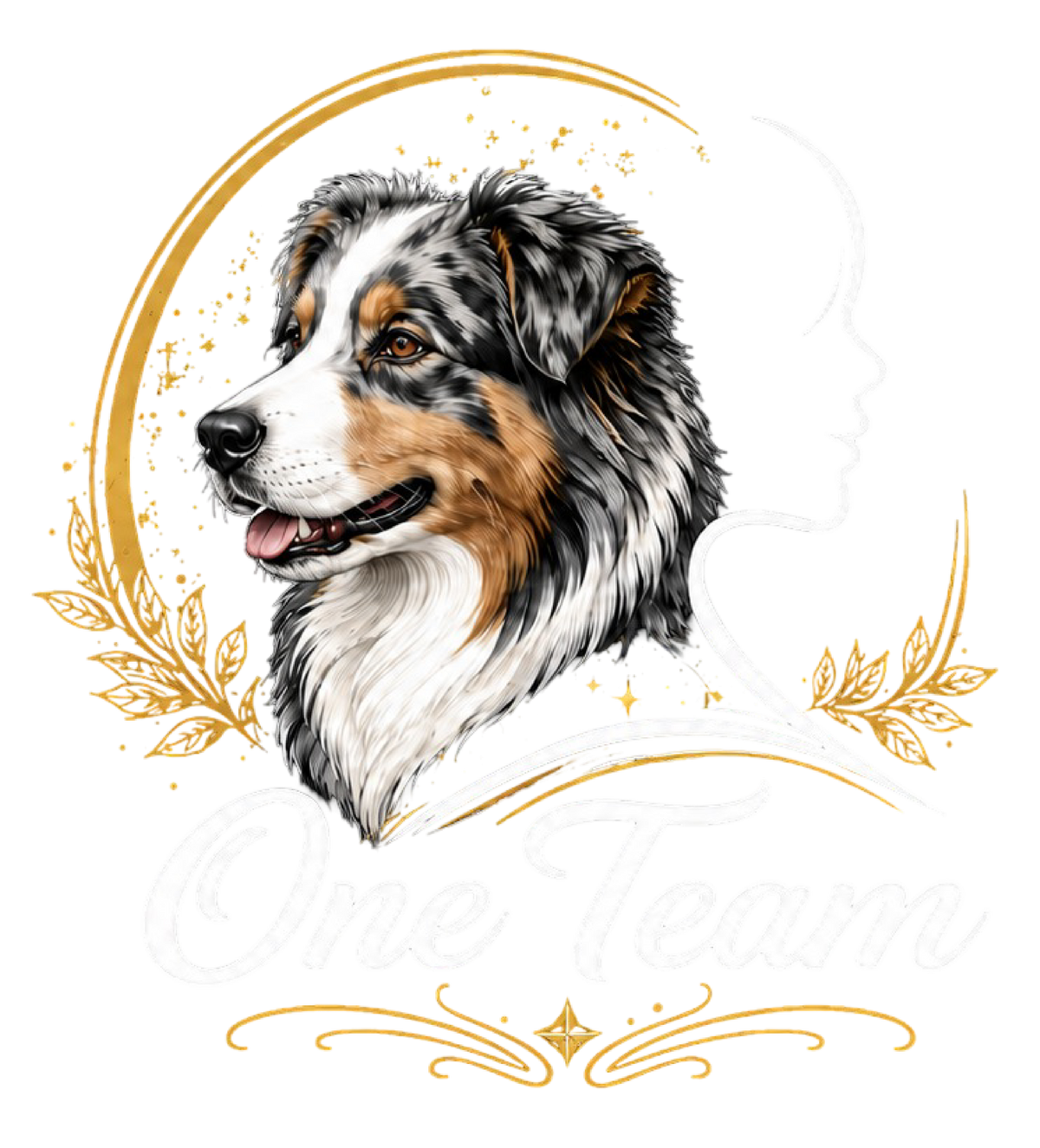 One Team - Australian Shepherd shirt design