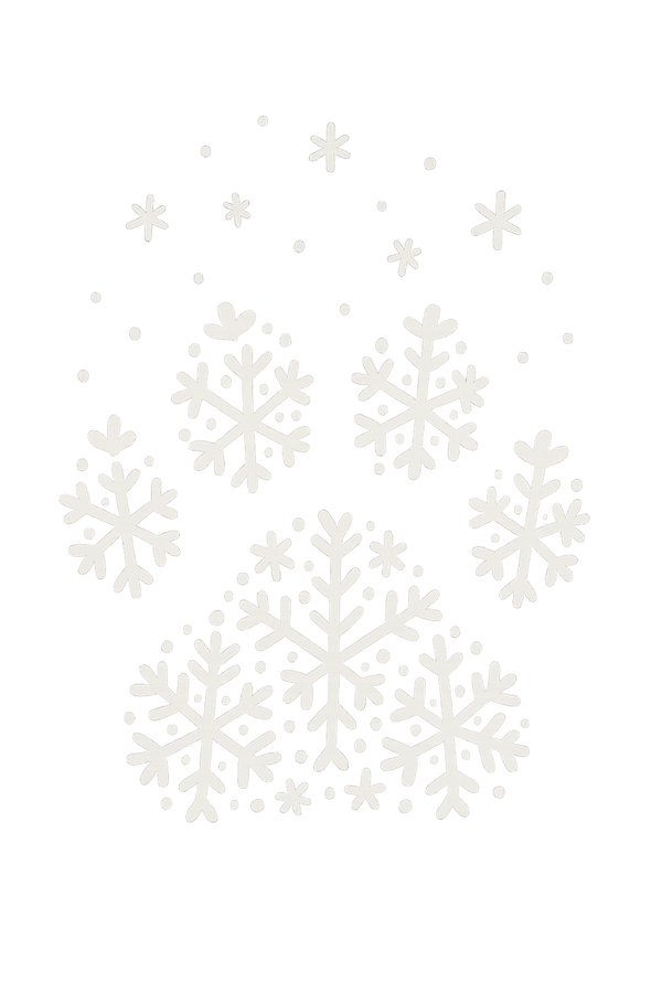 Paw Print of Snowflakes