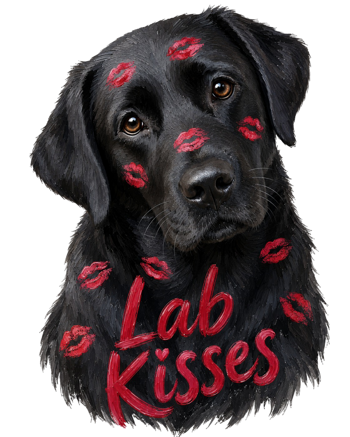 Lab Kisses - Black Lab shirt design