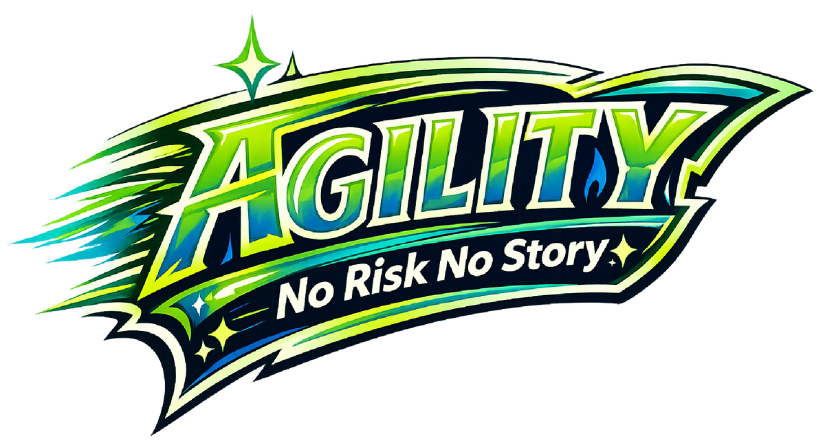 Agility: No Risk No Story - Green shirt design