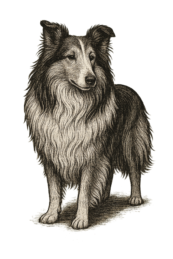 Collie Pencil Sketch