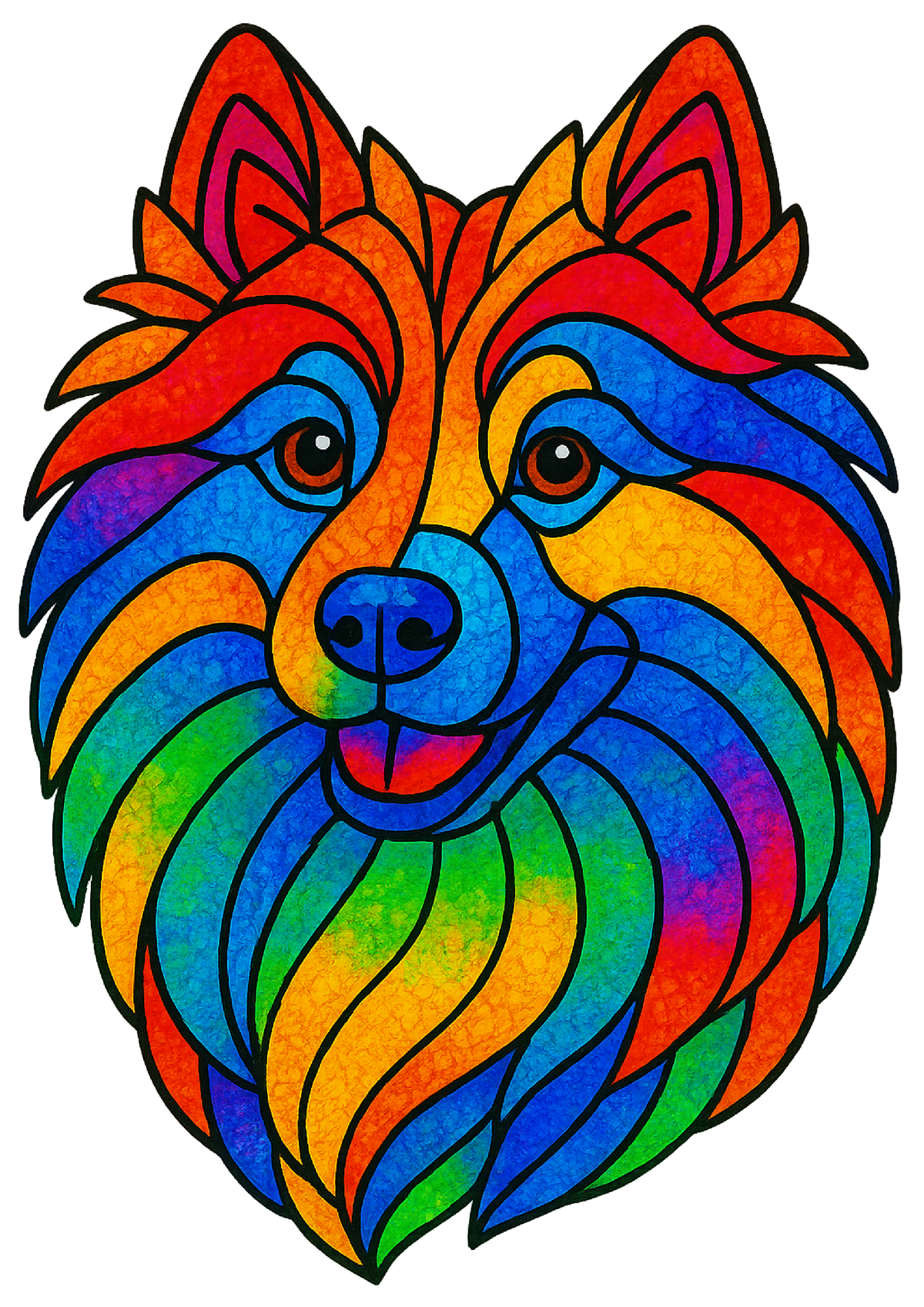 Stained Glass Samoyed shirt design