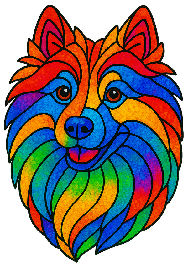 Stained Glass Samoyed