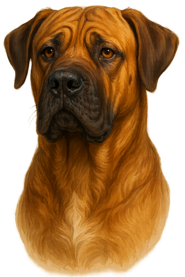 Mastiff Painted Portrait