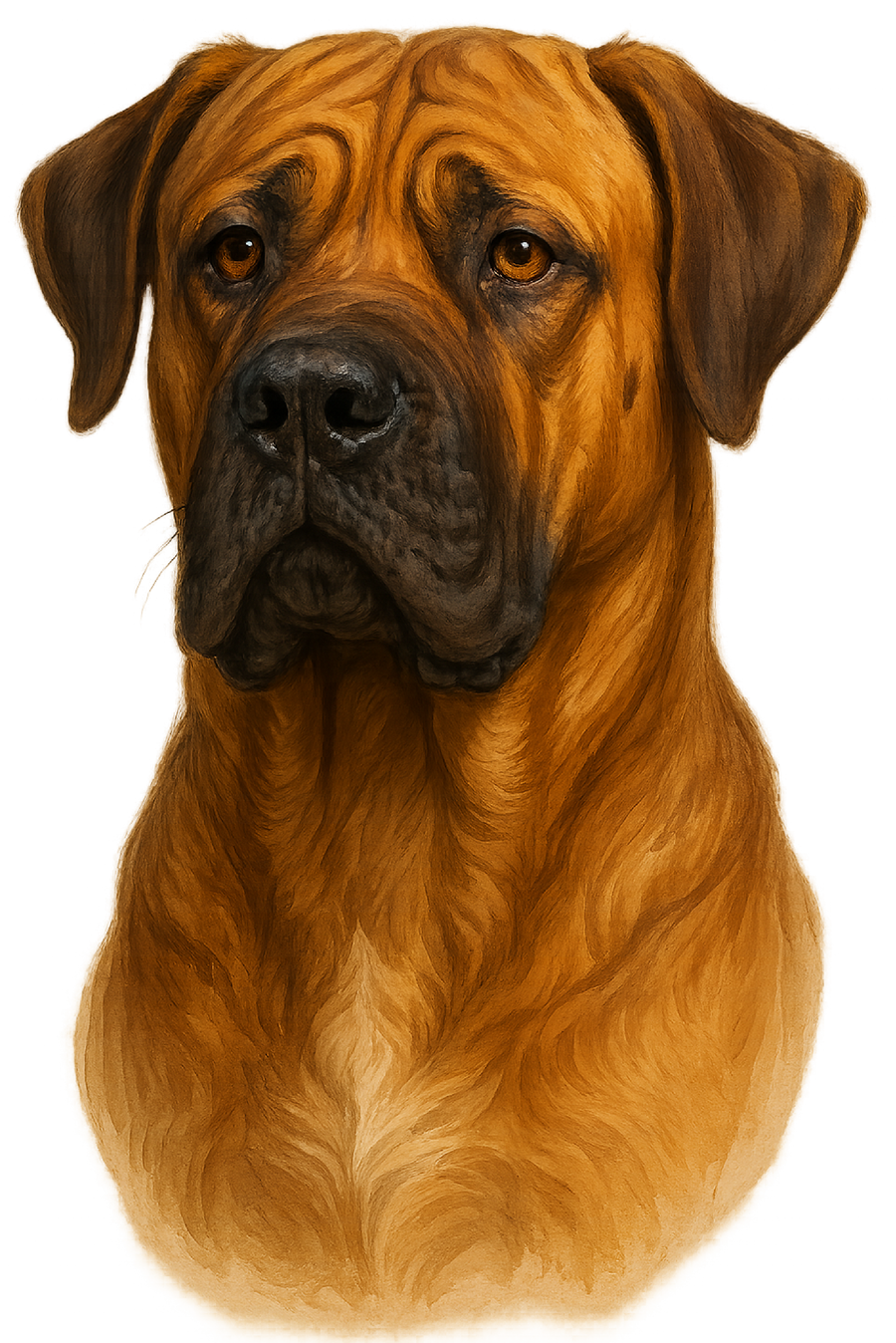 Mastiff Painted Portrait