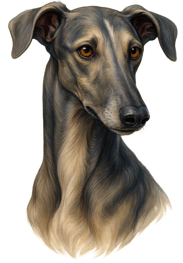 Greyhound Painted Portrait