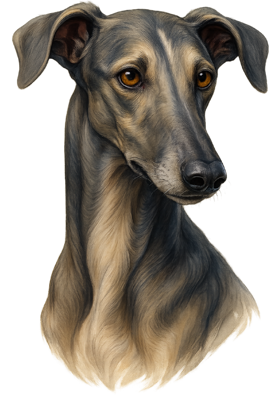 Greyhound Painted Portrait