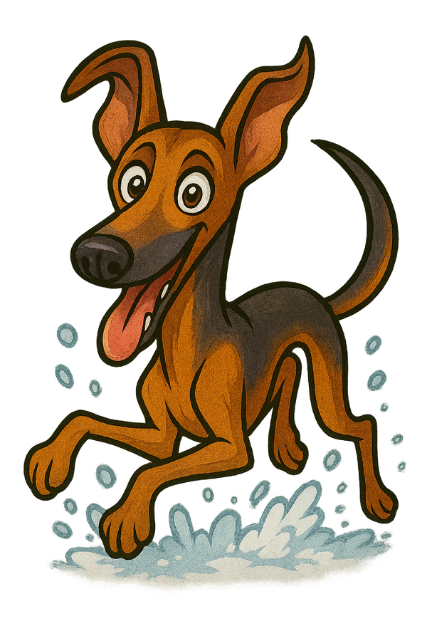 Snow Day - Doberman