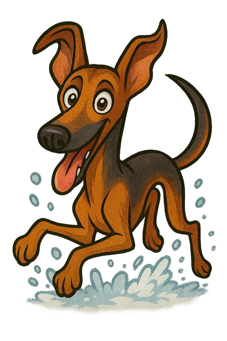 Snow Day - Doberman