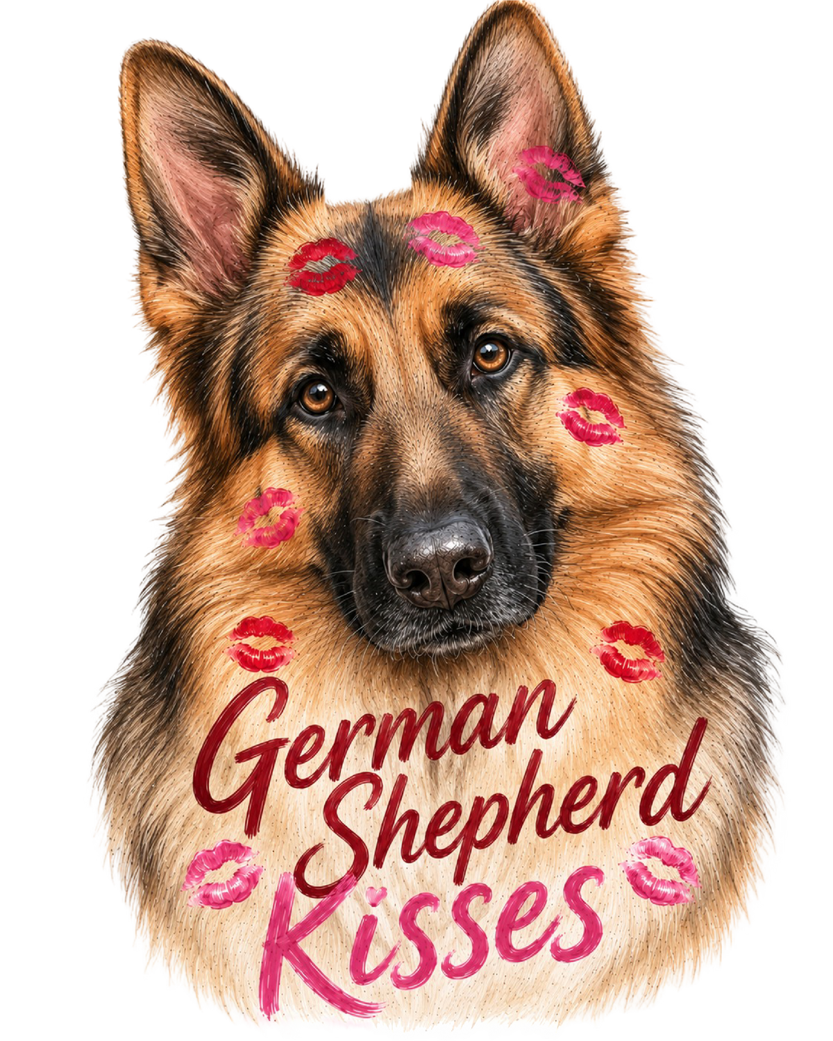 German Shepherd Kisses shirt design