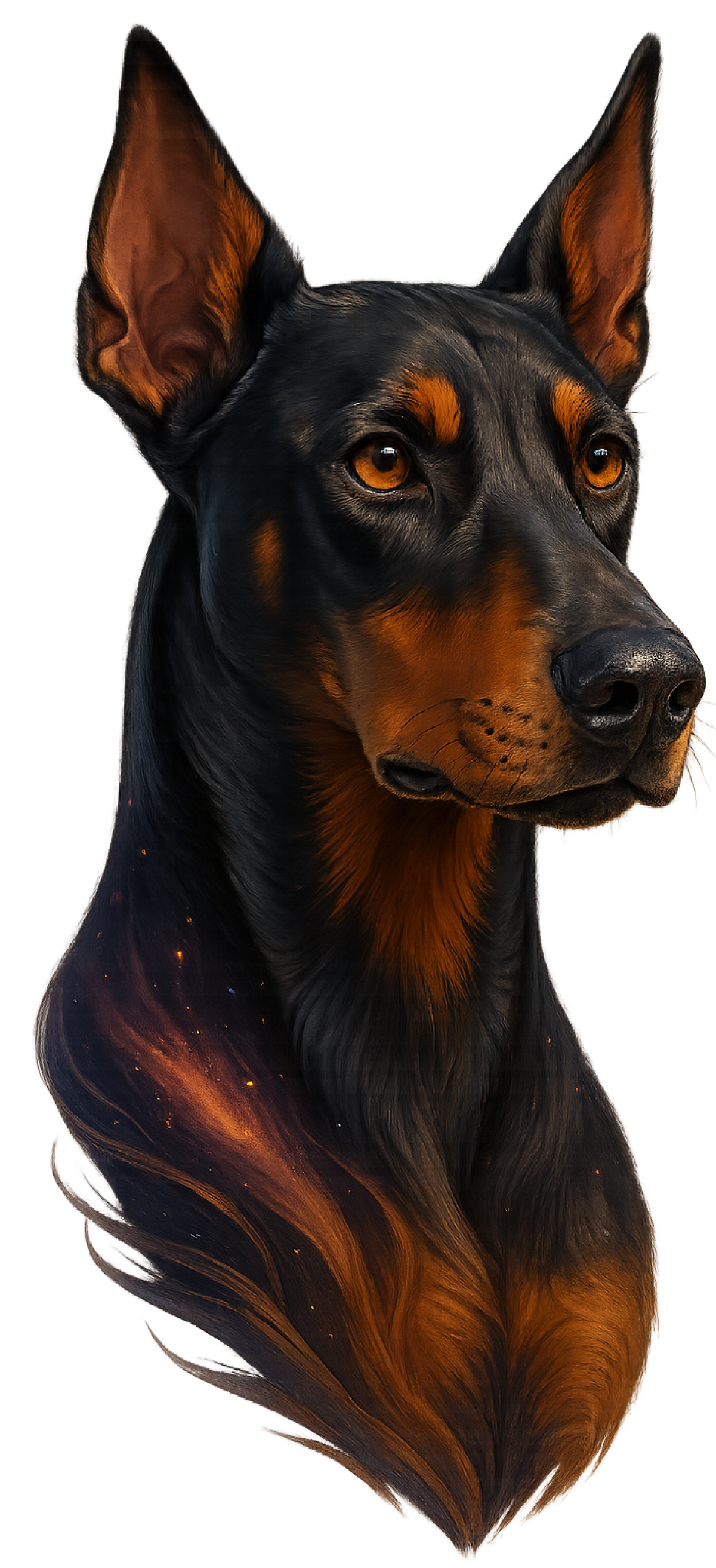 Doberman Painted Portrait shirt design