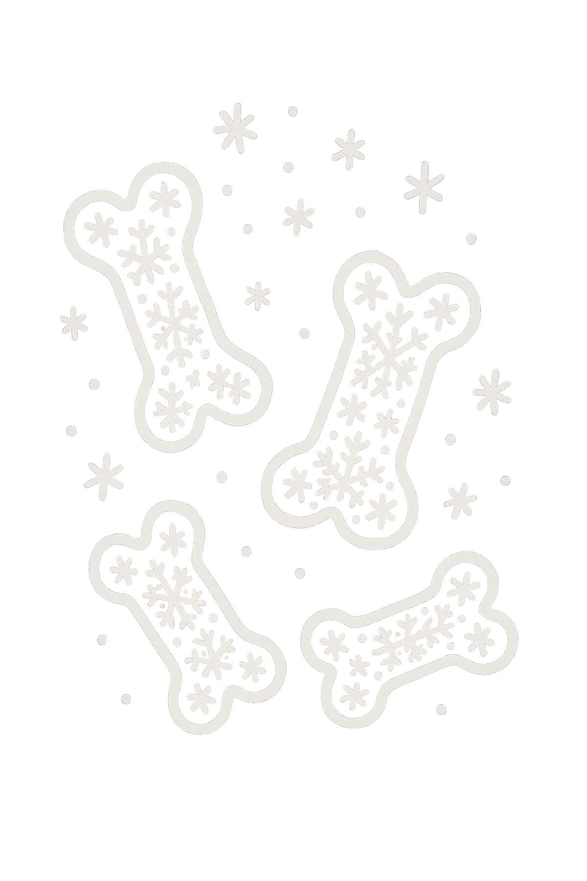 Snowflake Dog Bones shirt design
