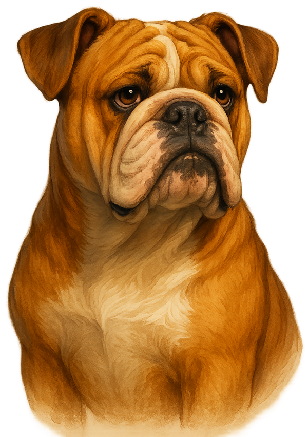 Bulldog Painted Portrait