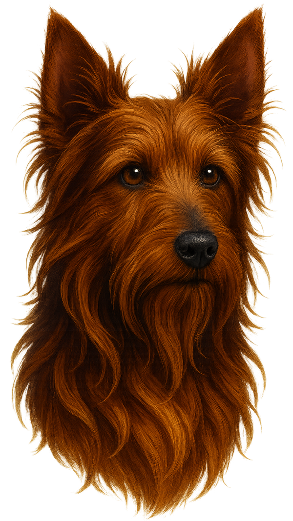 Australian Terrier Painted Portrait