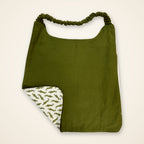 Alligators / Olive Green drool bib, green side