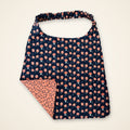 Black Pumpkins / Orange Stars drool bib, black pumpkin side