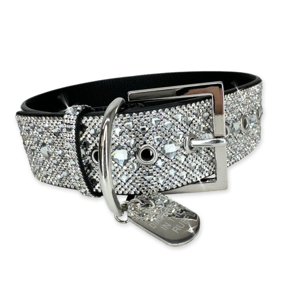 Jacqueline Kent Diamonds in the Ruff dog collar in Silver, Large