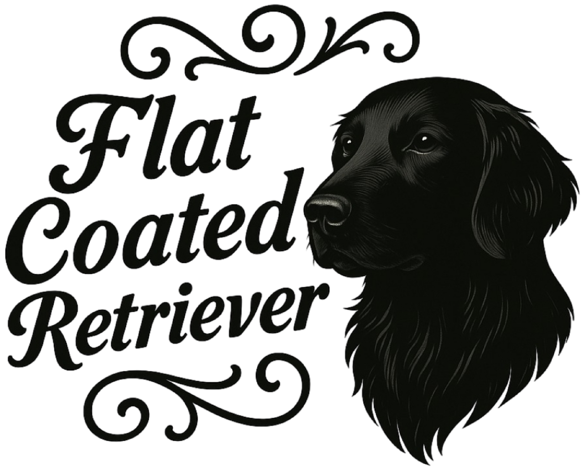 Flat-Coated Retriever Portrait & Script shirt design