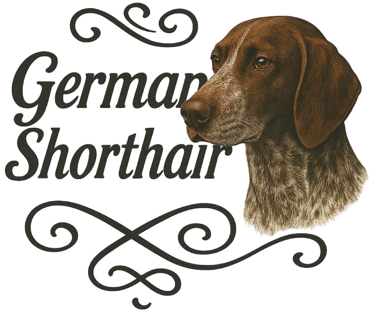 German Shorthair Portrait & Script shirt design