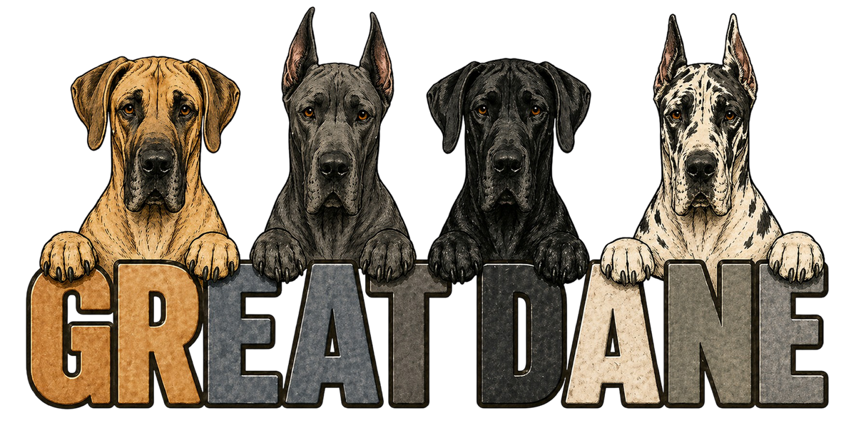 Great Dane Lineup - Natural & Cropped Ears shirt design