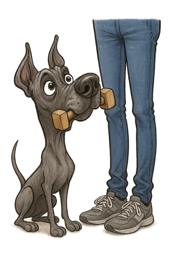 Dumbbell Retrieve - Blue Great Dane