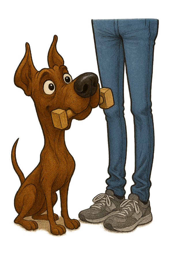 Dumbbell Retrieve - Brown Great Dane