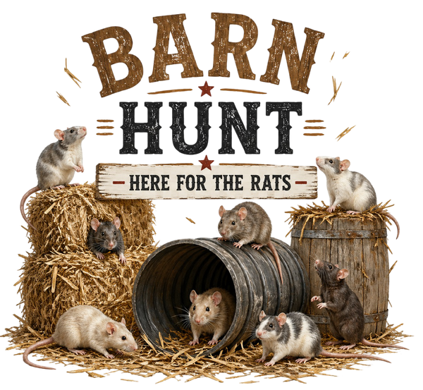 Barn Hunt: Here for the Rats - Hay Bales
