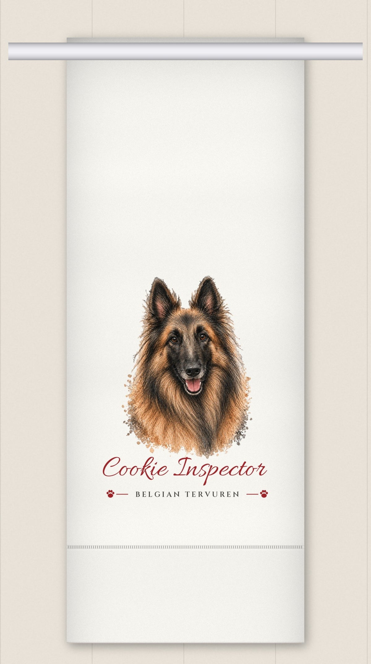 Belgian Tervuren tea towel - Cookie Inspector