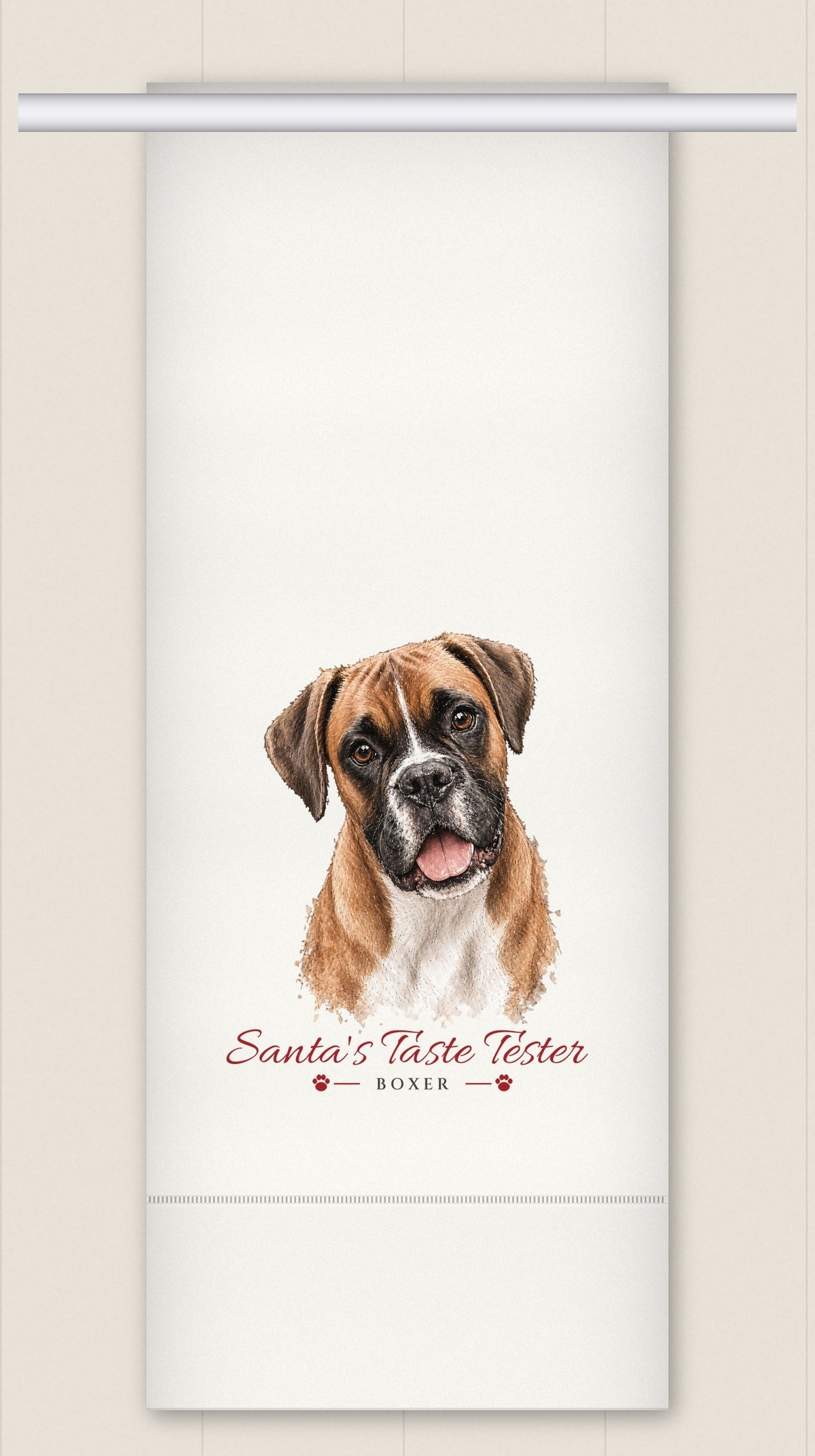Boxer tea towel - Santa's Taste Tester