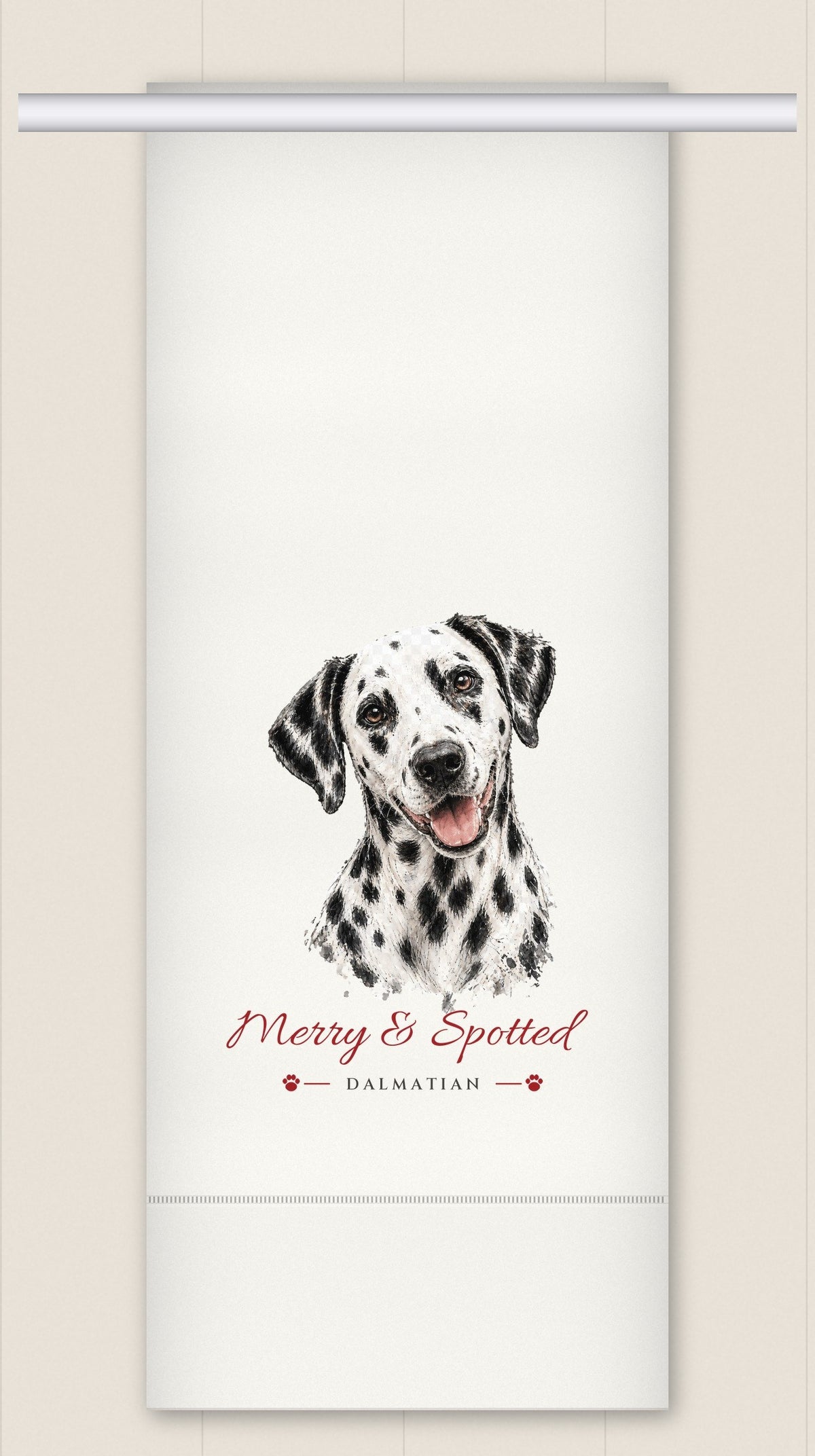 Dalmatian tea towel - Merry & Spotted