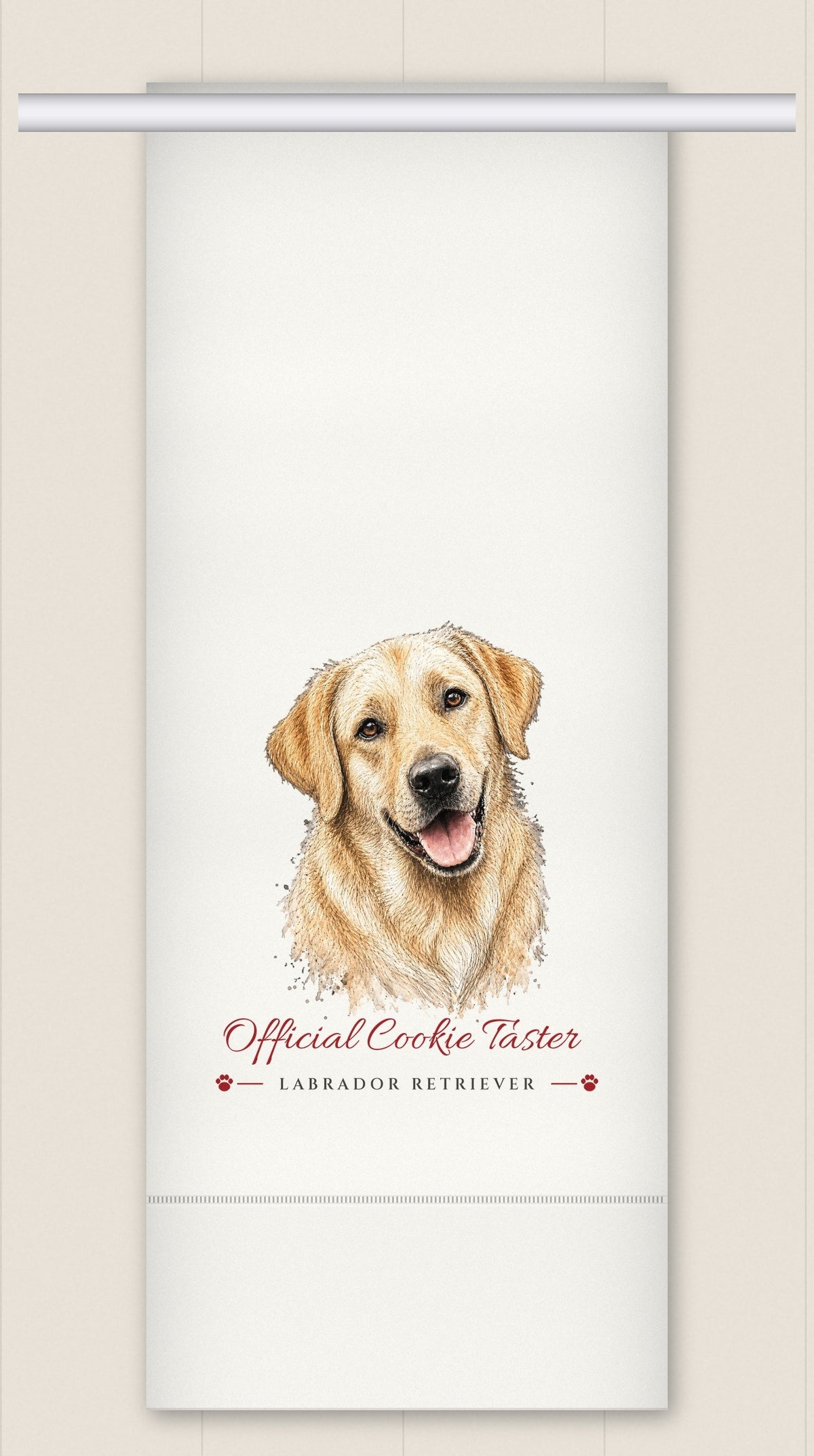 Labrador Retriever - Yellow Lab tea towel - Official Cookie Taster